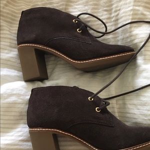 Tory Burch brown lace up heels
